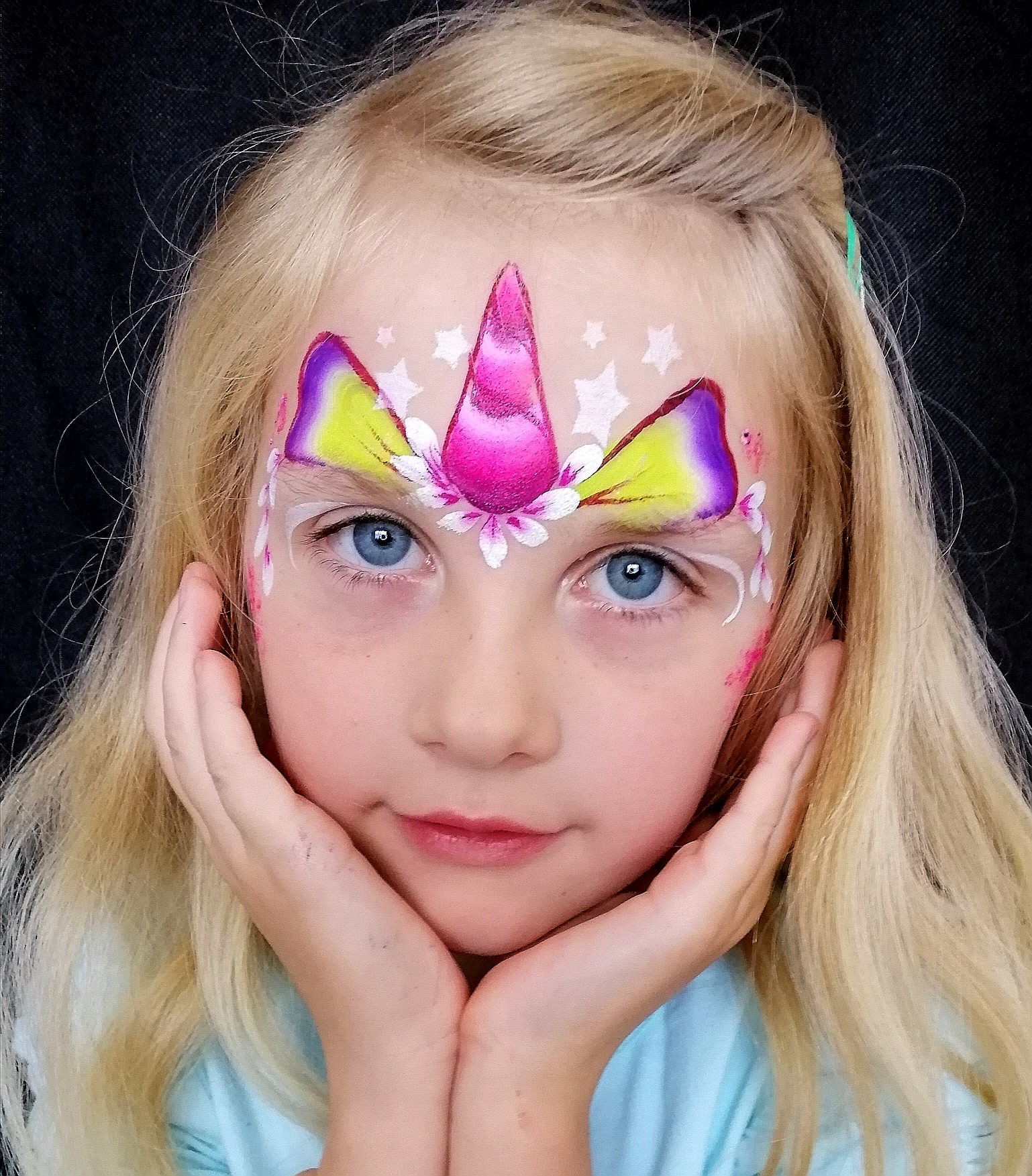 Ballerina Party  Face painting designs, Girl face painting, Face
